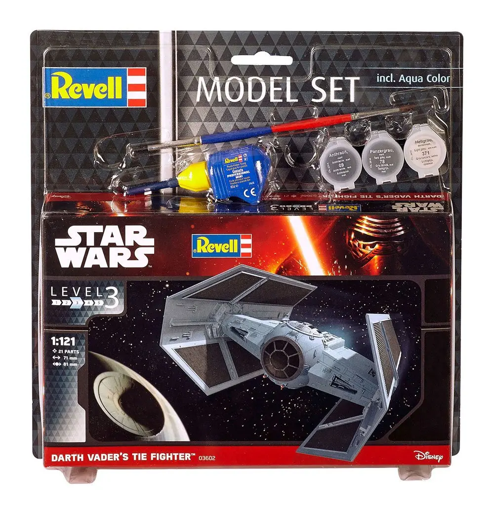 Star Wars súprava na stavbu modelu 1/121 súprava modelu TIE Fighter Dartha Vadera 7 cm produktová fotografia