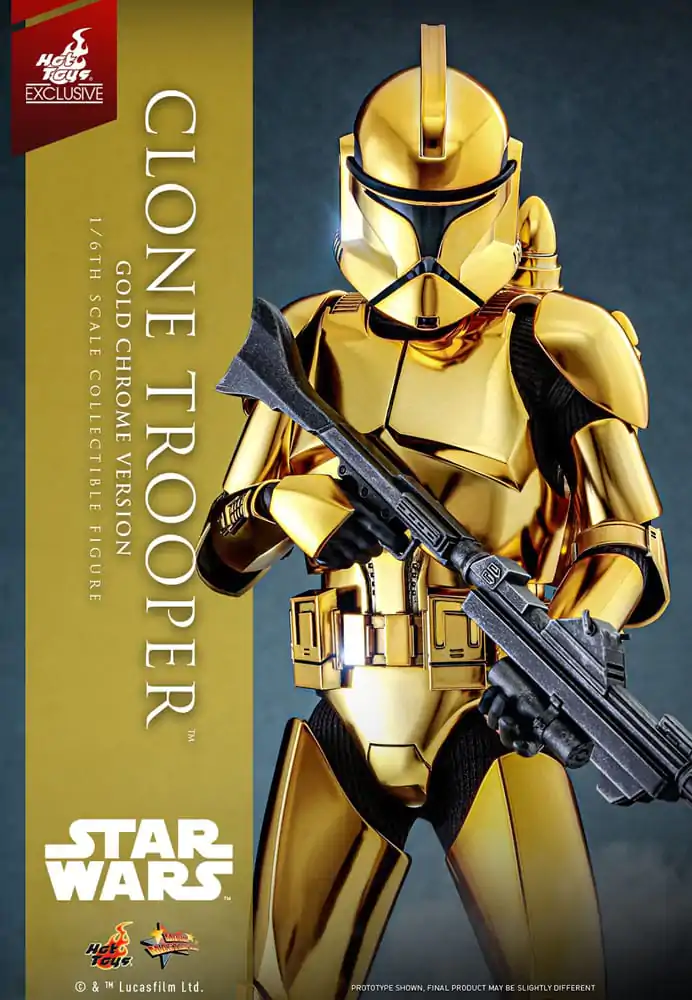 Star Wars Akčná Figúrka 1/6 Clone Trooper (Gold Chrome Version) Exclusive 30 cm produktová fotografia