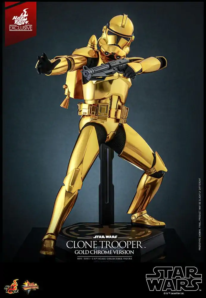 Star Wars Akčná Figúrka 1/6 Clone Trooper (Gold Chrome Version) Exclusive 30 cm produktová fotografia