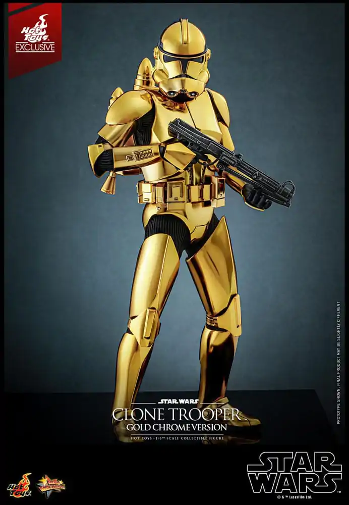 Star Wars Akčná Figúrka 1/6 Clone Trooper (Gold Chrome Version) Exclusive 30 cm produktová fotografia