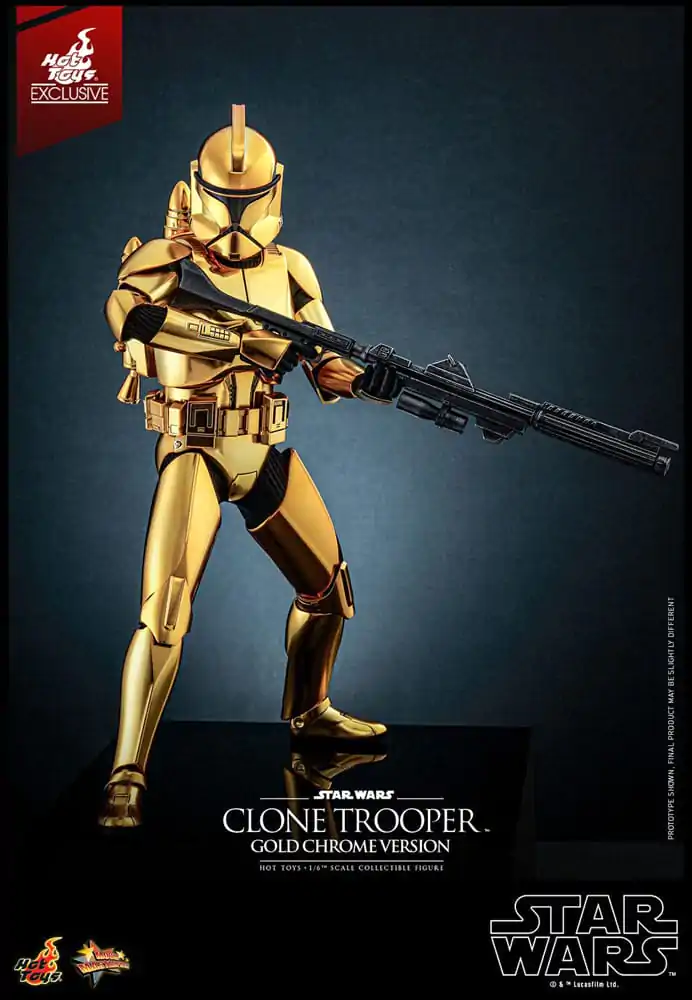 Star Wars Akčná Figúrka 1/6 Clone Trooper (Gold Chrome Version) Exclusive 30 cm produktová fotografia