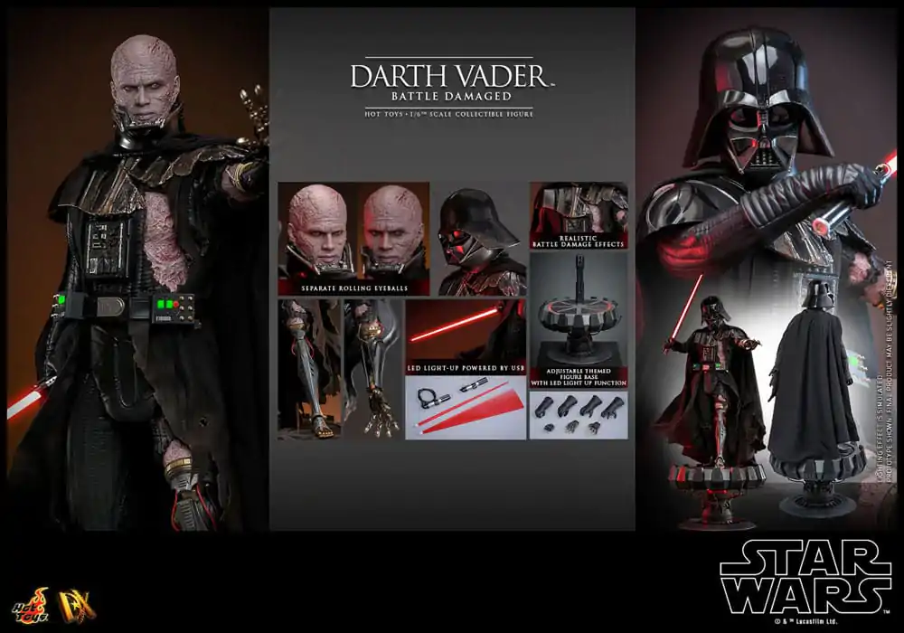 Akčná figúrka Star Wars 1/6 Darth Vader (Battle Damaged) 35 cm termékfotó