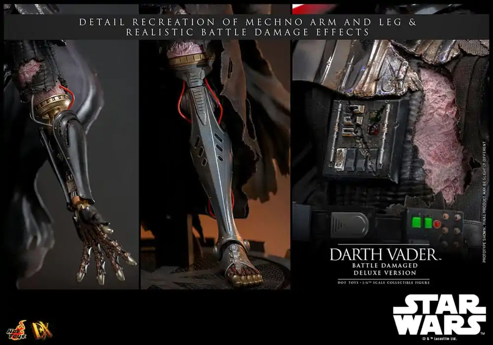 Star Wars Akčná figúrka 1/6 Darth Vader (Battle Damaged) Deluxe verzia 35 cm termékfotó