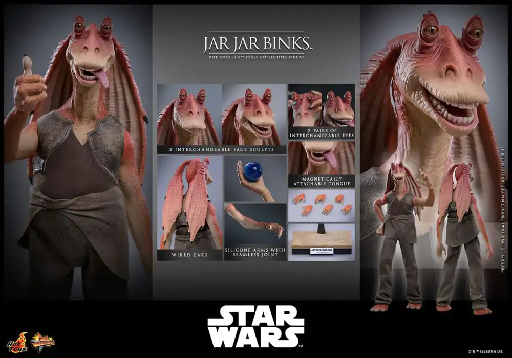 Star Wars akčná figúrka 1/6 Jar Jar Binks 33 cm produktová fotografia