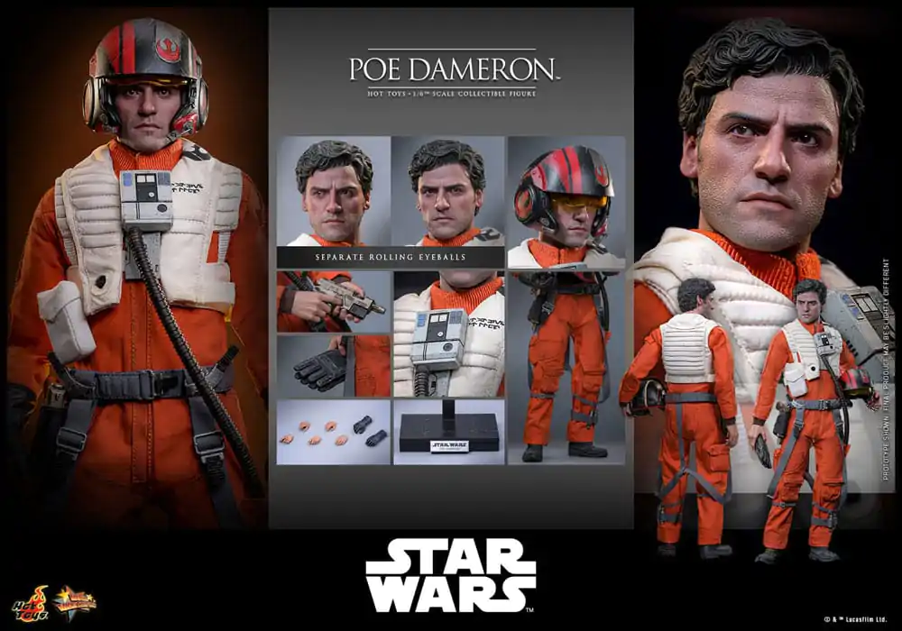 Star Wars Akčná figúrka 1/6 Poe Dameron 30 cm produktová fotografia