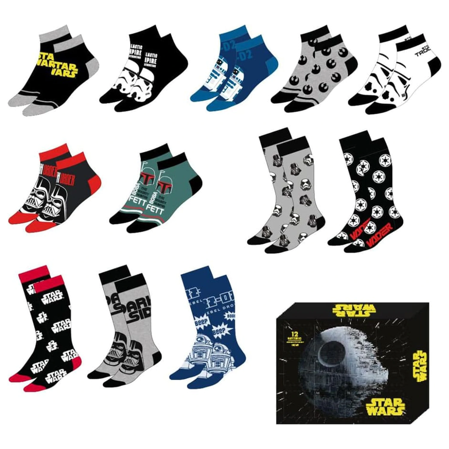 Star Wars Ponožky 12-Pack 38-45 produktová fotografia