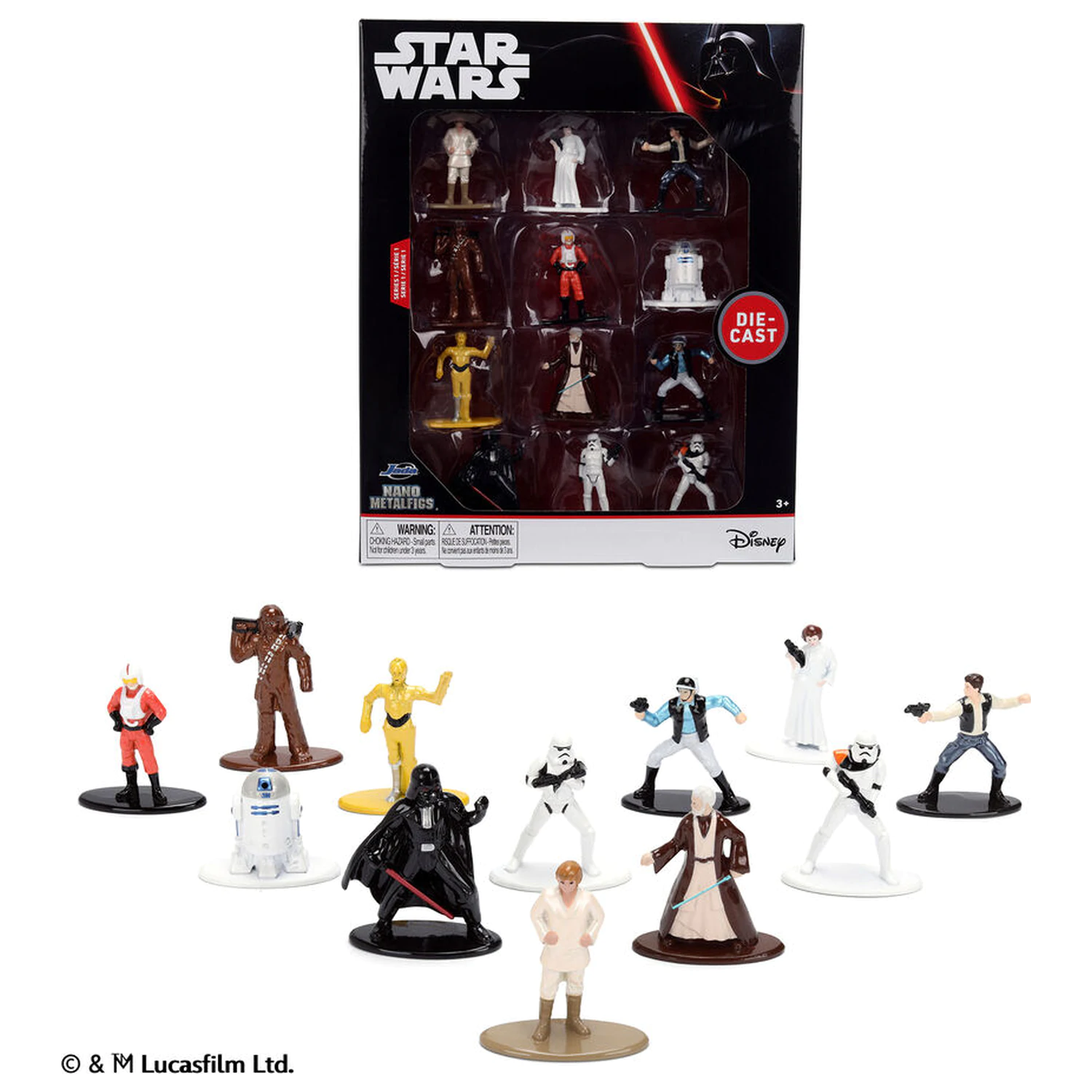 Star Wars pack 12 kovových figúrok 4cm produktová fotografia