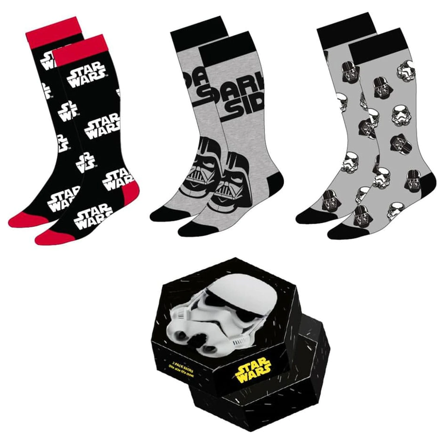 Star Wars ponožky 3-balenie Stormtrooper 38-45 produktová fotografia