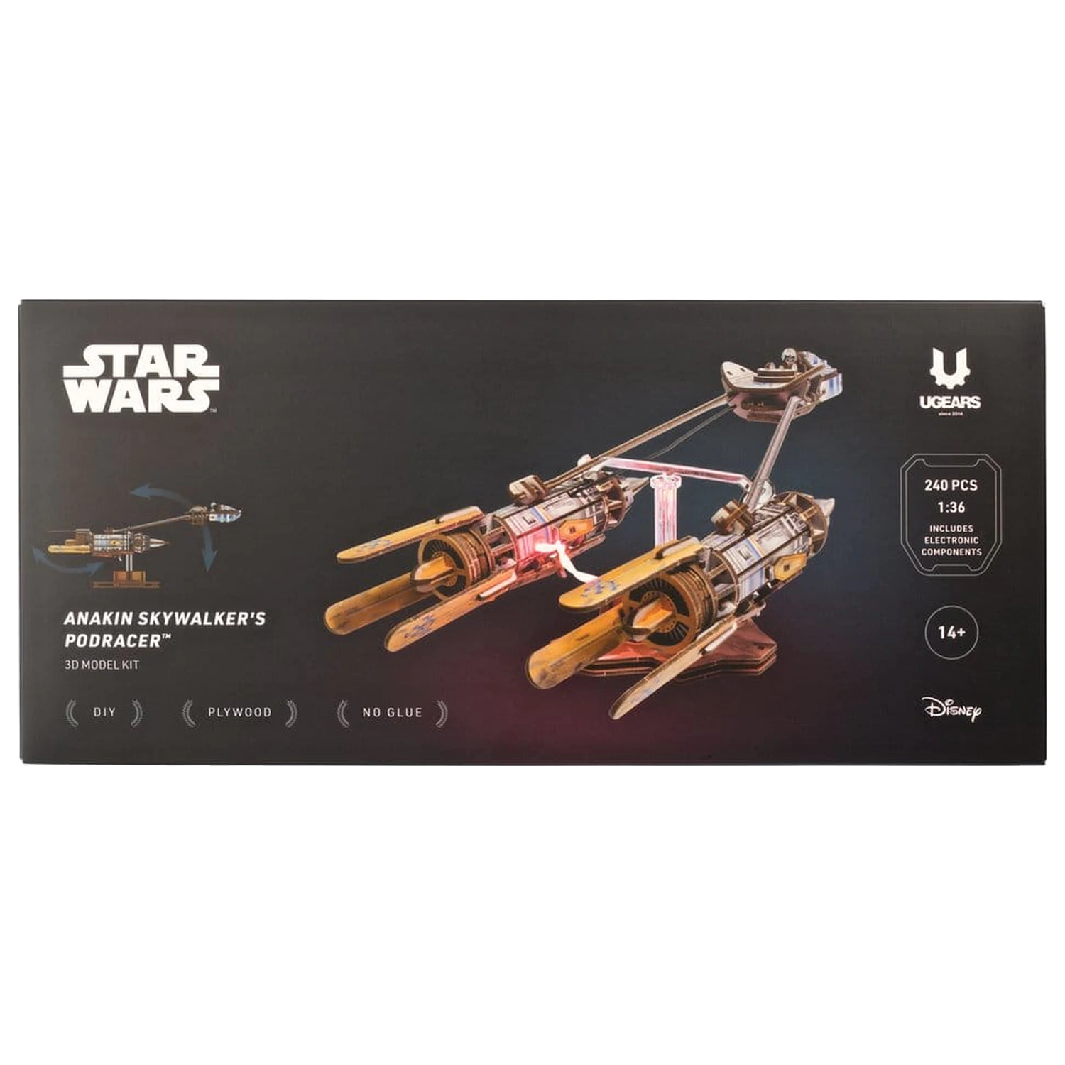 Star Wars 3D Drevené Puzzle Anakin Skywalker's Podracer produktová fotografia