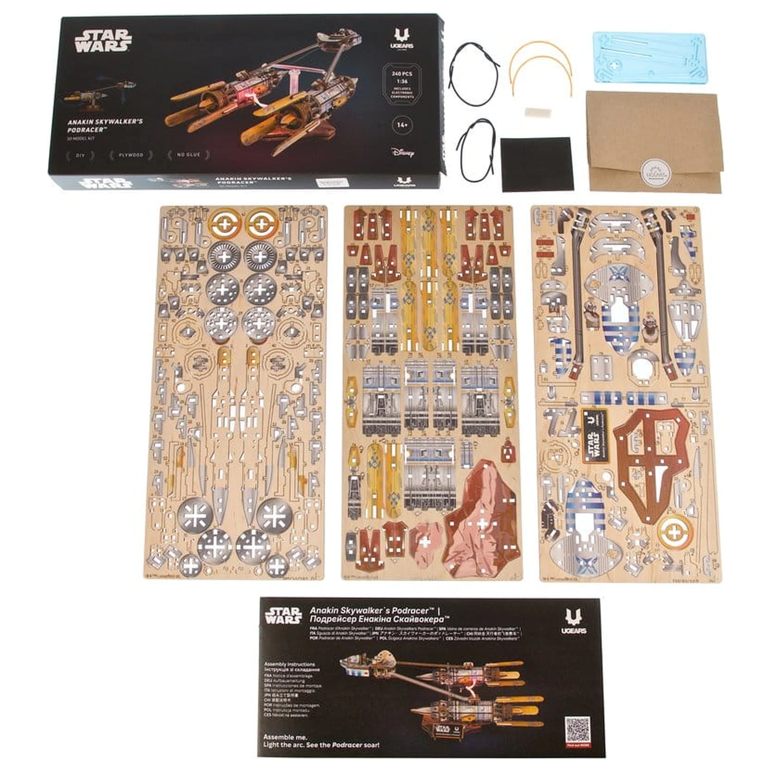 Star Wars 3D Drevené Puzzle Anakin Skywalker's Podracer produktová fotografia