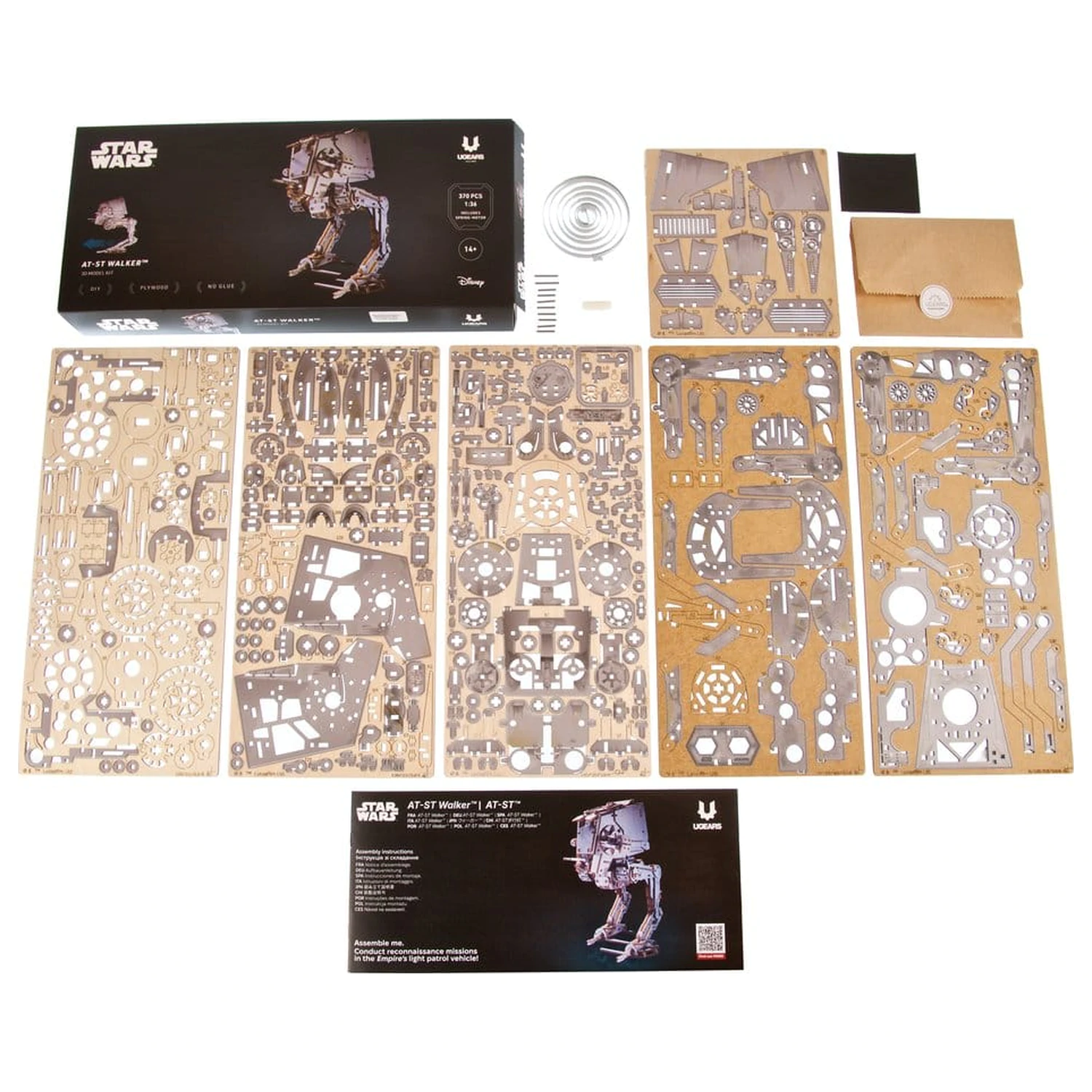 Star Wars 3D Drevené Puzzle AT-ST Walker produktová fotografia