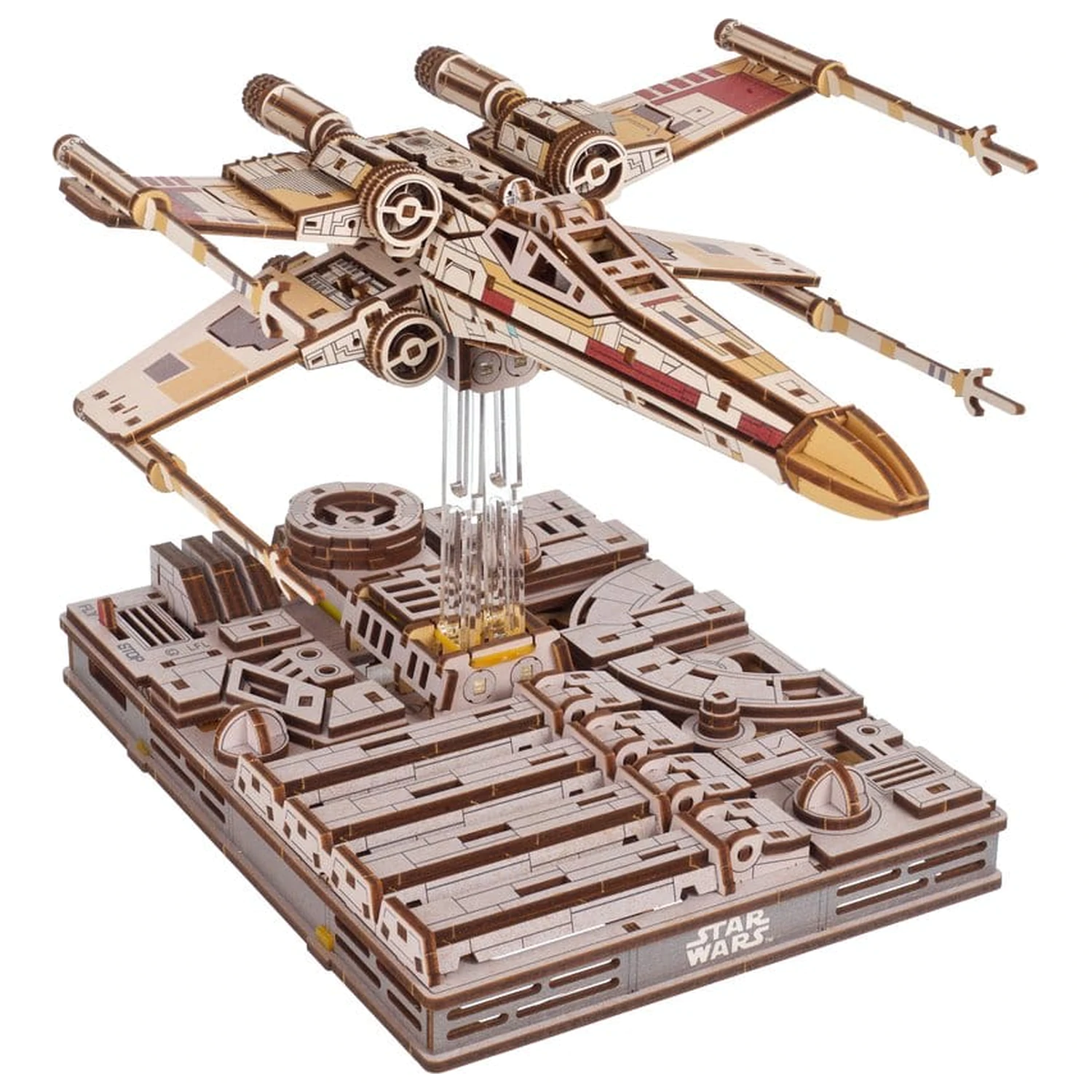 Star Wars 3D drevené puzzle Luke Skywalker's X-Wing Starfighter produktová fotografia
