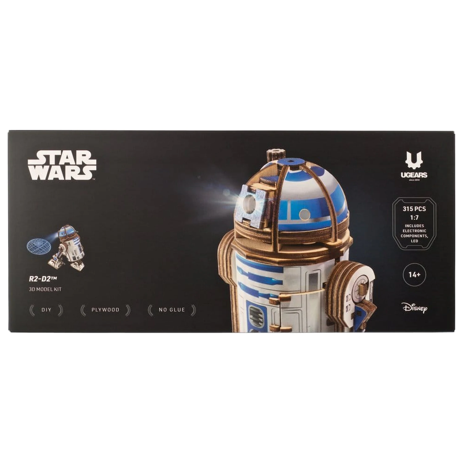 Star Wars 3D Drevené puzzle R2-D2 produktová fotografia