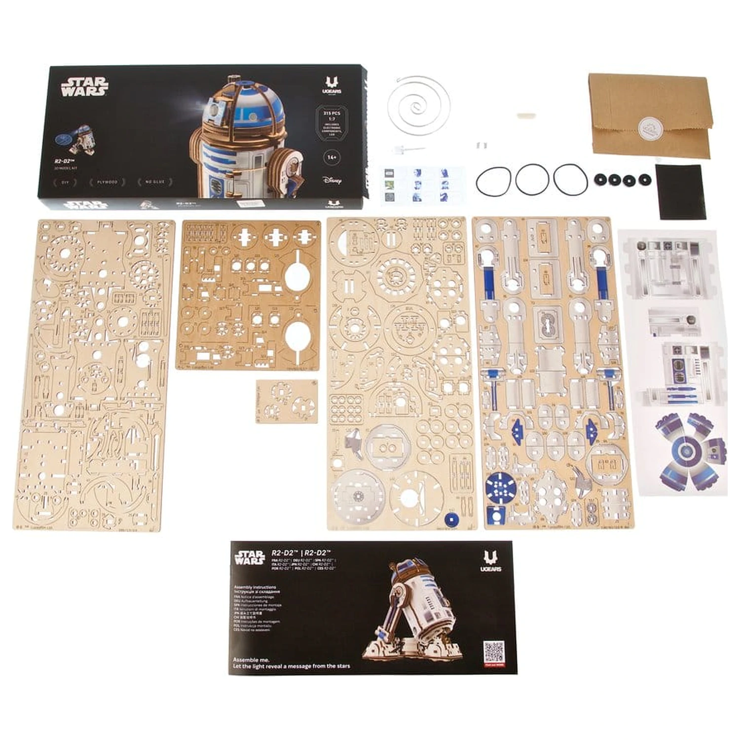 Star Wars 3D Drevené puzzle R2-D2 produktová fotografia