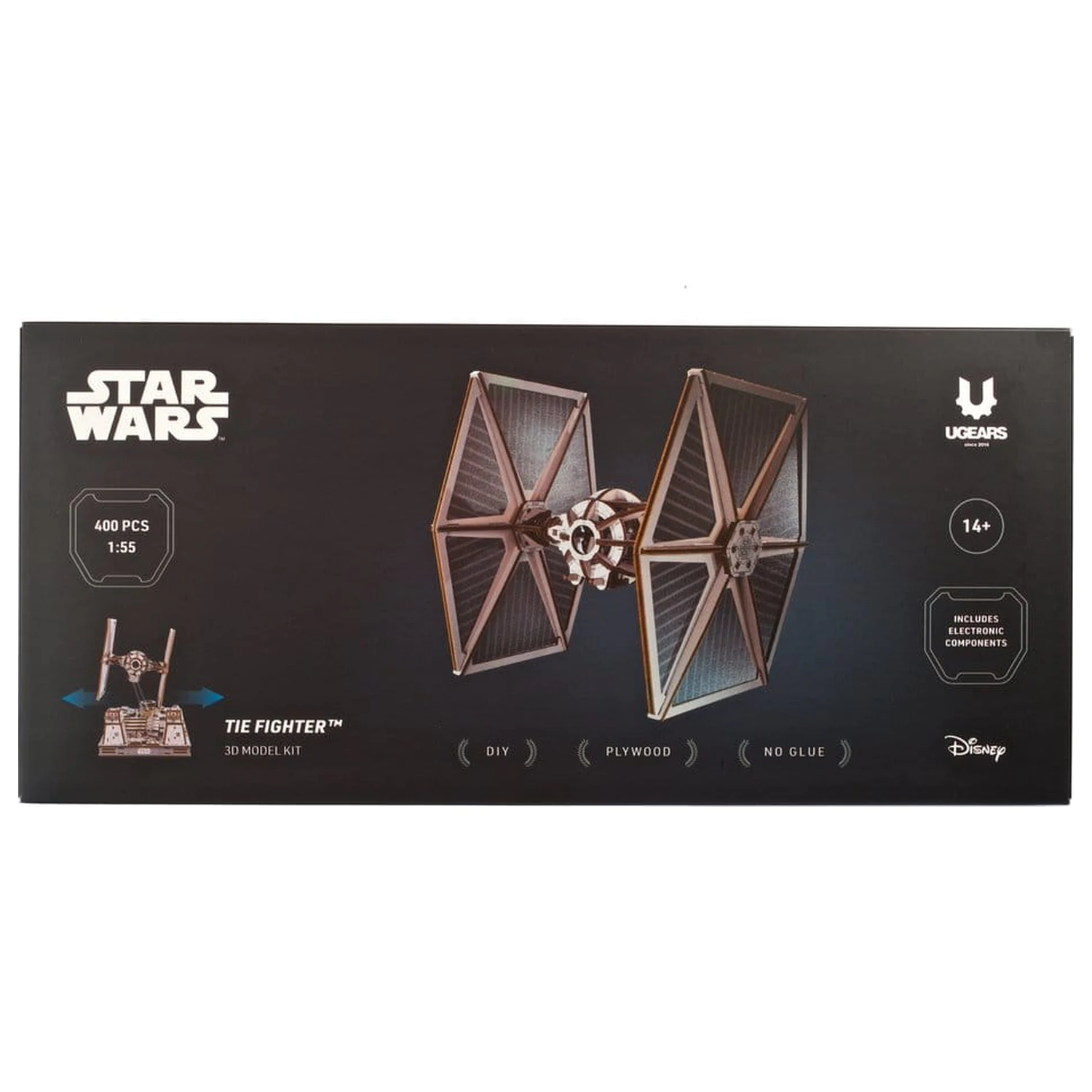 Star Wars 3D Drevené Puzzle TIE Fighter produktová fotografia