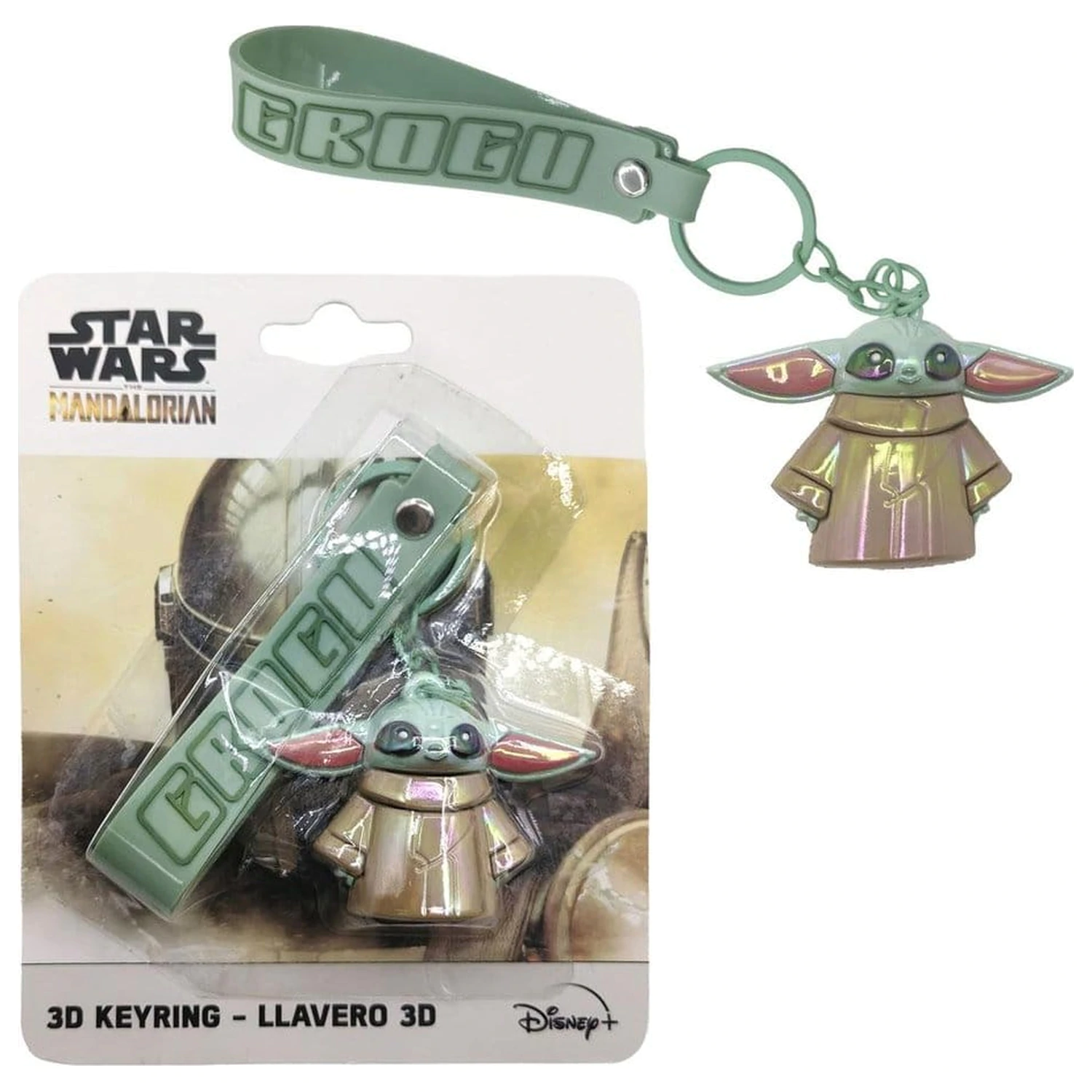 Star Wars 3D kľúčenka The Mandalorian Grogu produktová fotografia