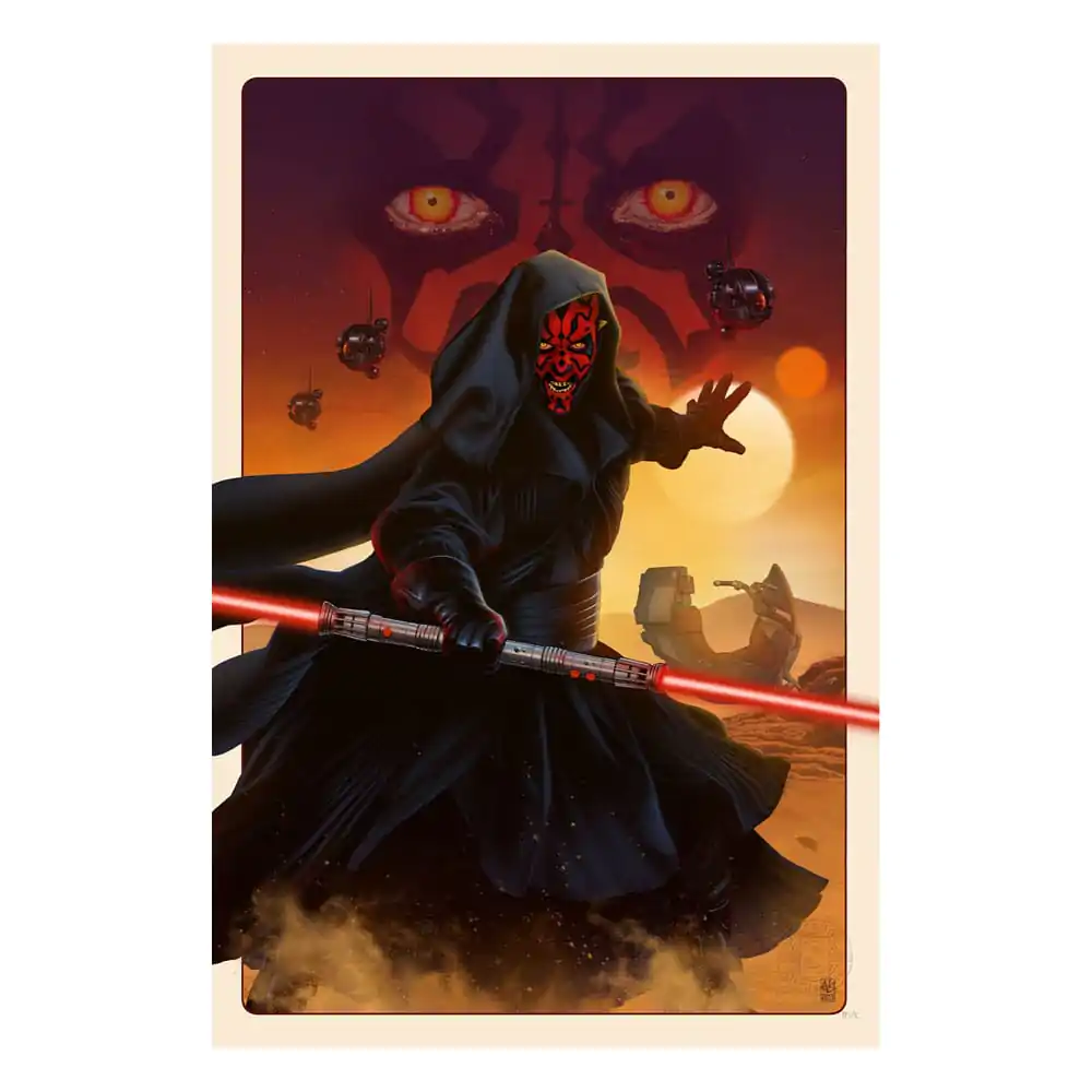 Star Wars umelecká tlač Darth Maul: Hrozba z temnôt 41 x 61 cm - bez rámu termékfotó