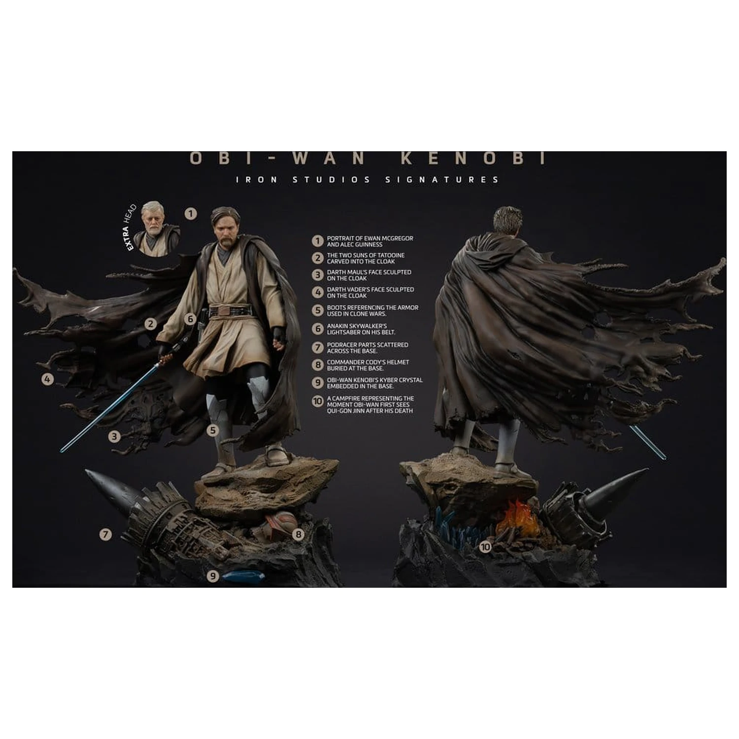 Star Wars Art Scale socha 1/10 Obi-Wan Signatures 26 cm produktová fotografia