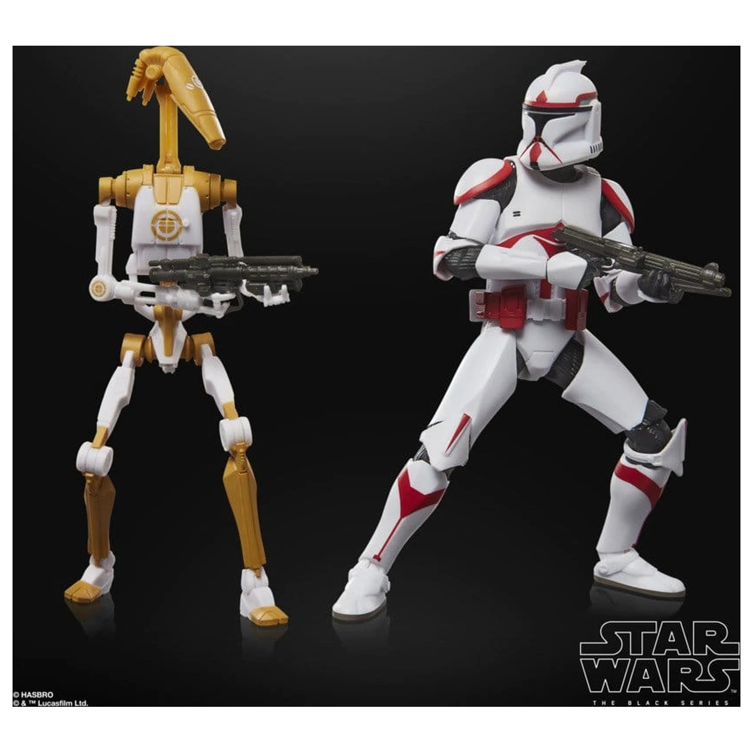 Star Wars: Battlefront II Black Series akčná figúrka 2-balenie Phase I Assault Trooper a Battle Droid Officer 15 cm produktová fotografia