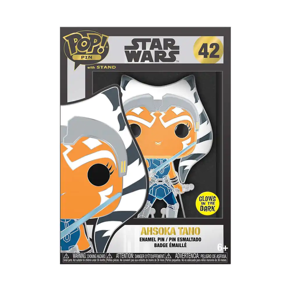 Star Wars Clone Wars Loungefly POP! Smaltovaný odznak Ahsoka (Svieti v tme) 10 cm produktová fotografia