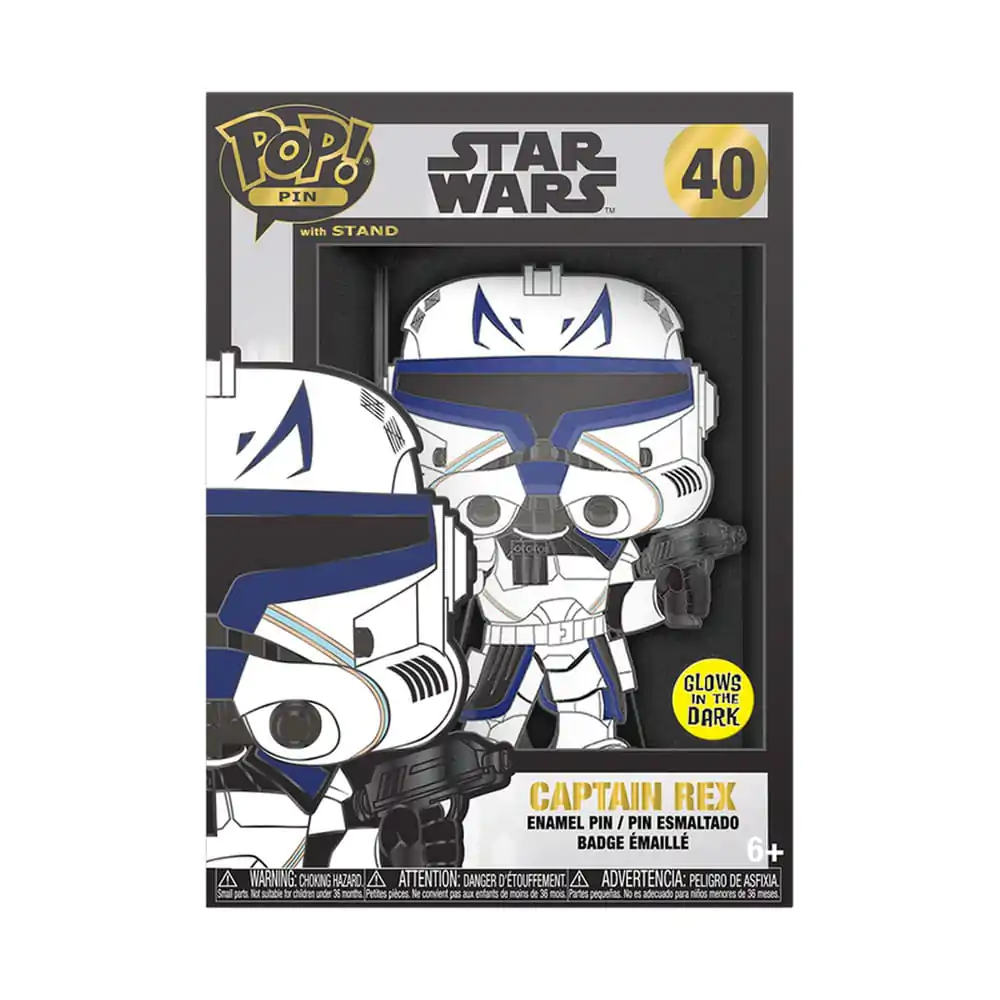 Star Wars Clone Wars Loungefly POP! Smaltovaná odznaka Captain Rex (svietiaca v tme) 10 cm termékfotó