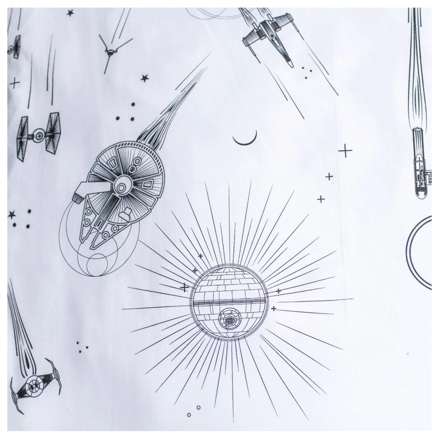 Star Wars Death Star svietiaci v tme obliečka na paplón produktová fotografia