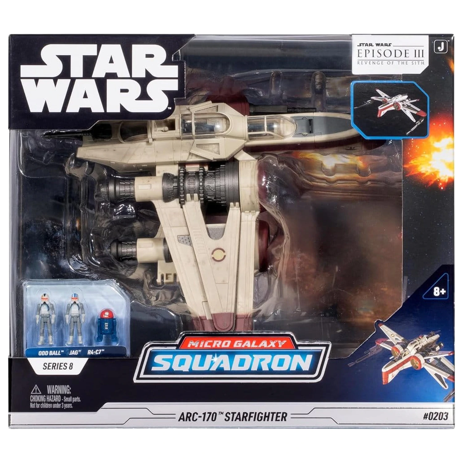 Star Wars Deluxe Vozidlo ARC 170 20 cm (Series 8) produktová fotografia
