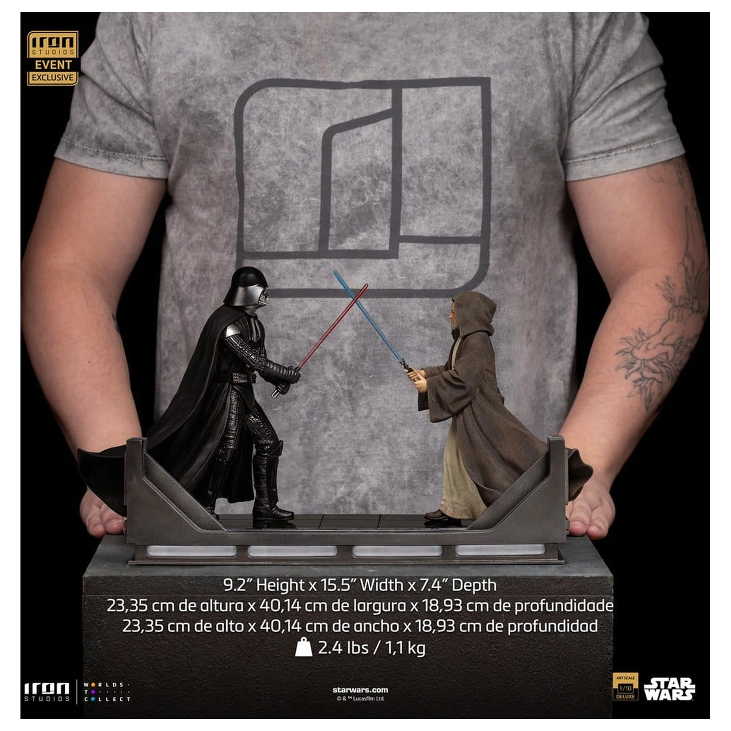 Star Wars Deluxe Art Scale Socha 1/10 Darth Vader Vs Obi-Wan Kenobi (CCXP Exclusive 2025) 24 cm produktová fotografia