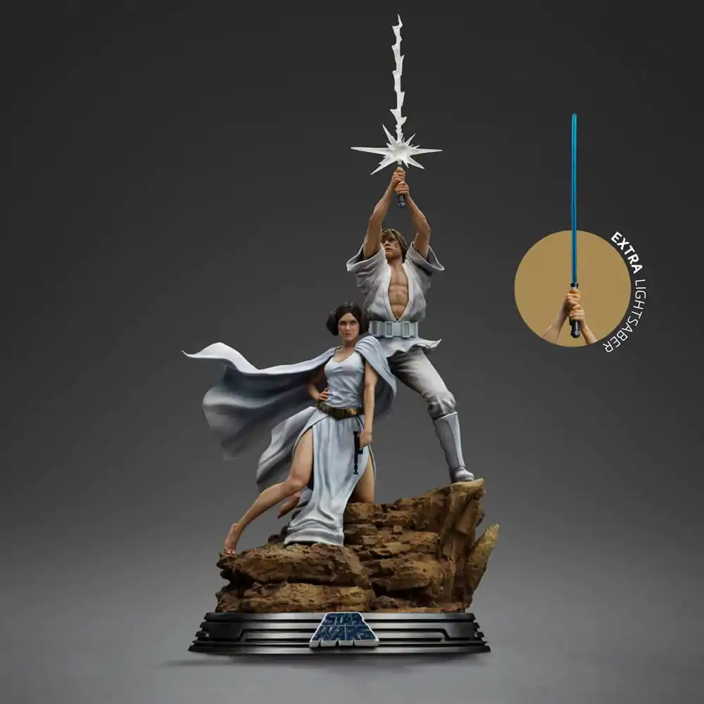 Star Wars Deluxe Art Scale Statue 1/10 Luke a Leia 41 cm termékfotó