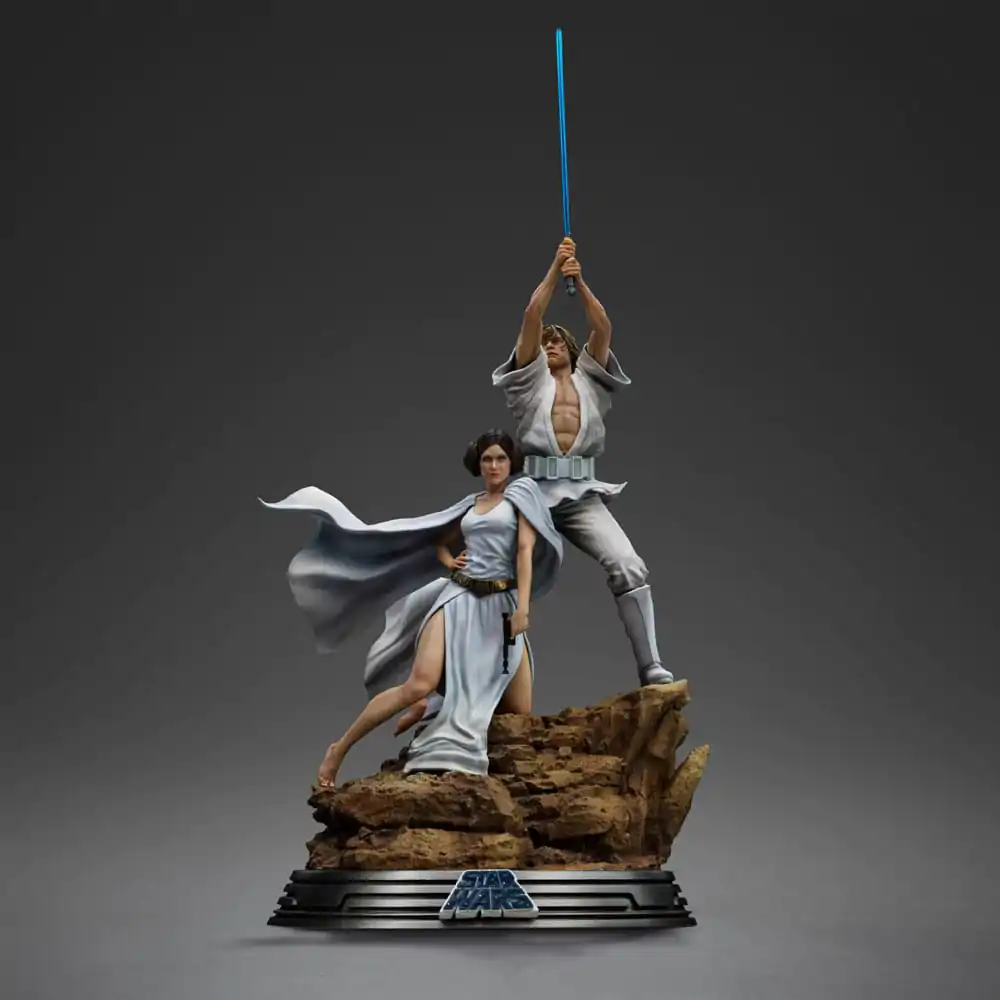 Star Wars Deluxe Art Scale Statue 1/10 Luke a Leia 41 cm termékfotó