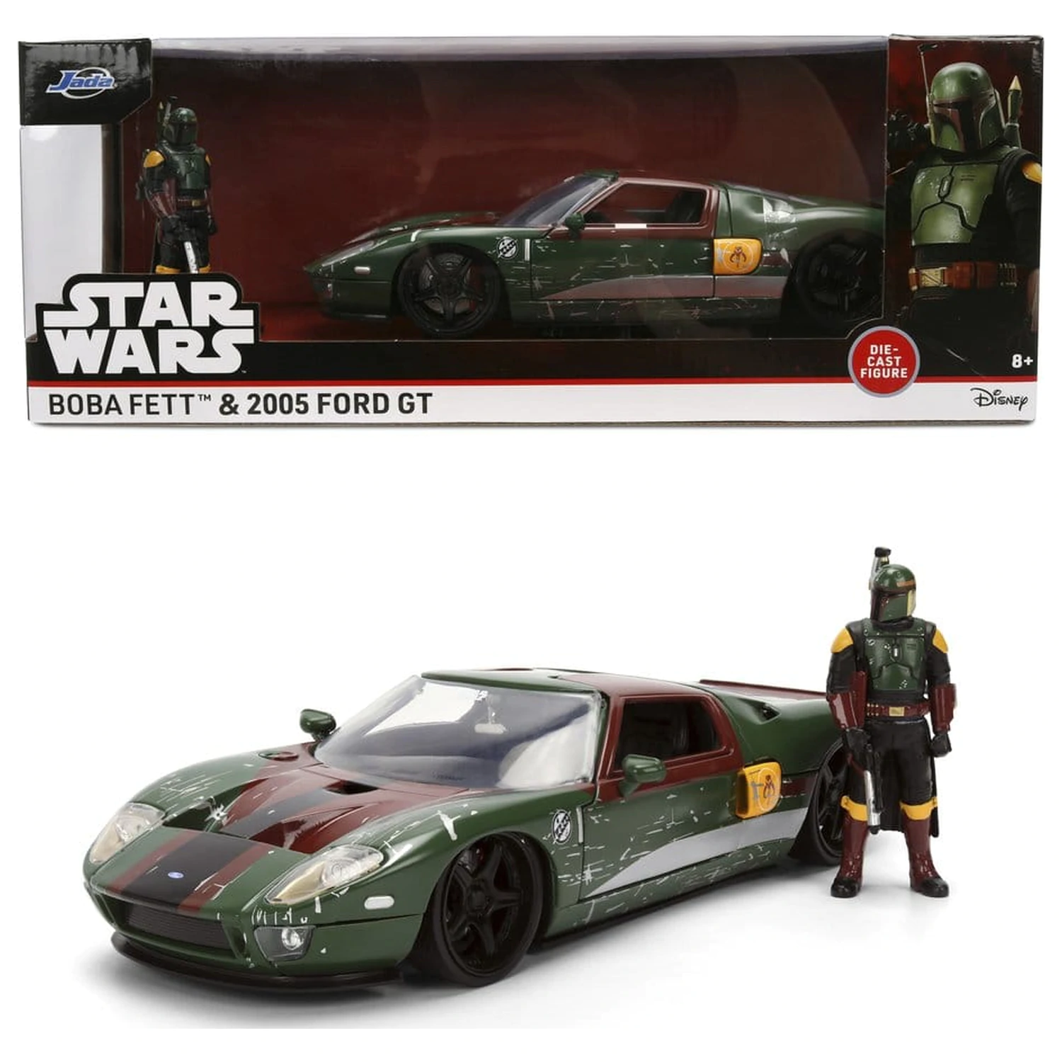 Star Wars Diecast Model 1:24 Boba Fett 2005 Ford GT produktová fotografia