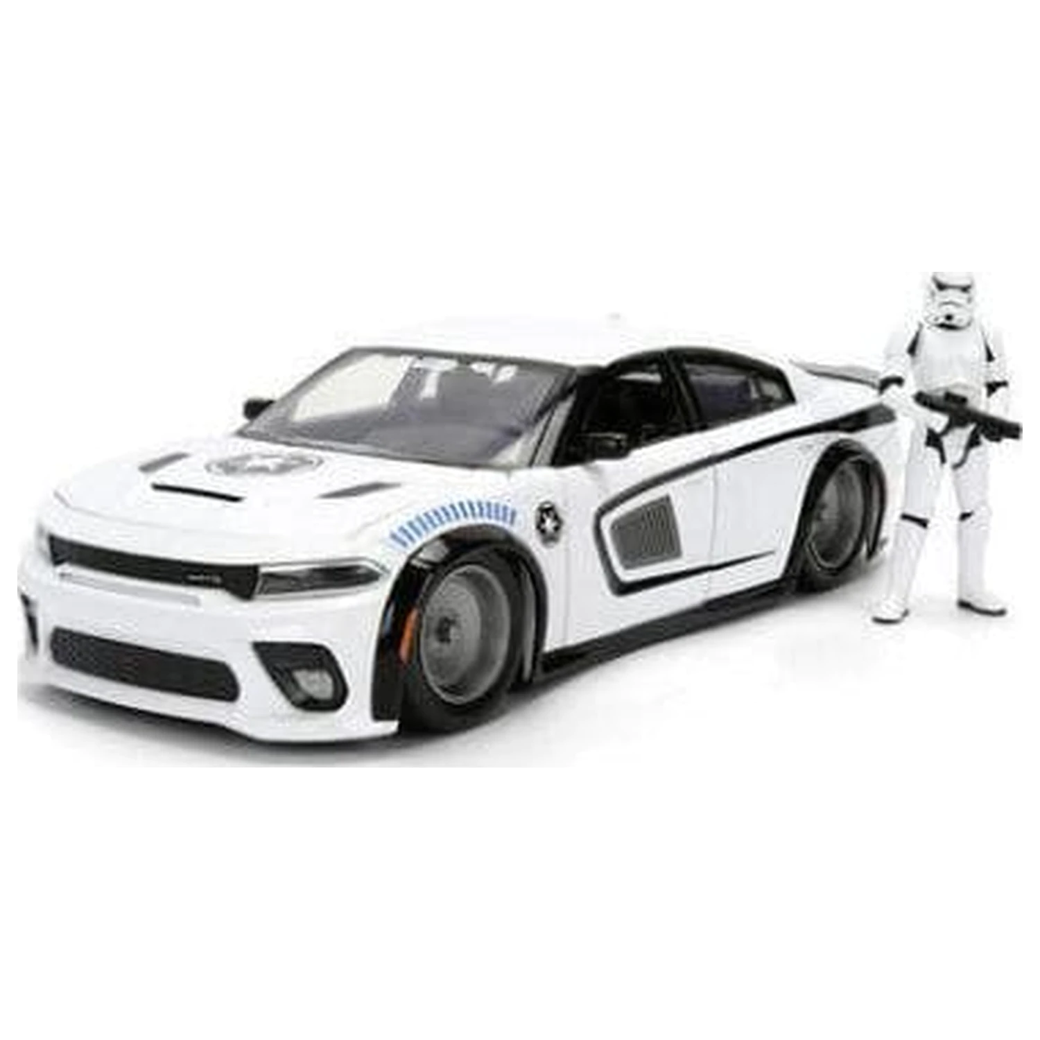 Star Wars Diecast Model 1:24 Stormtrooper Dodge Charger SRT Hellcat produktová fotografia