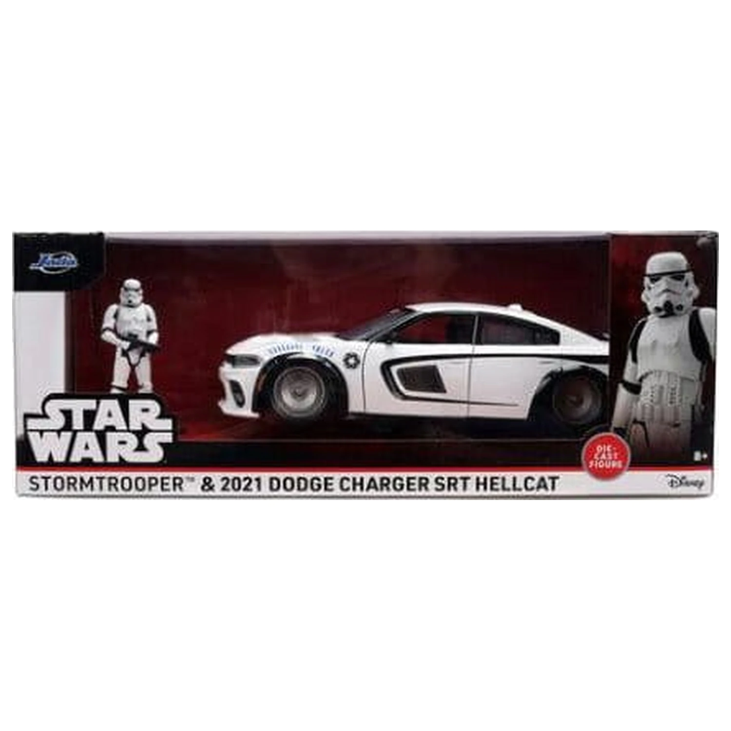 Star Wars Diecast Model 1:24 Stormtrooper Dodge Charger SRT Hellcat produktová fotografia