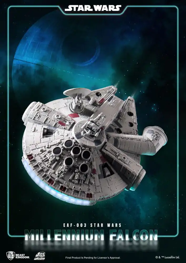 Star Wars Egg Attack Piaci Modell s podsvietením Millennium Falcon 13 cm termékfotó