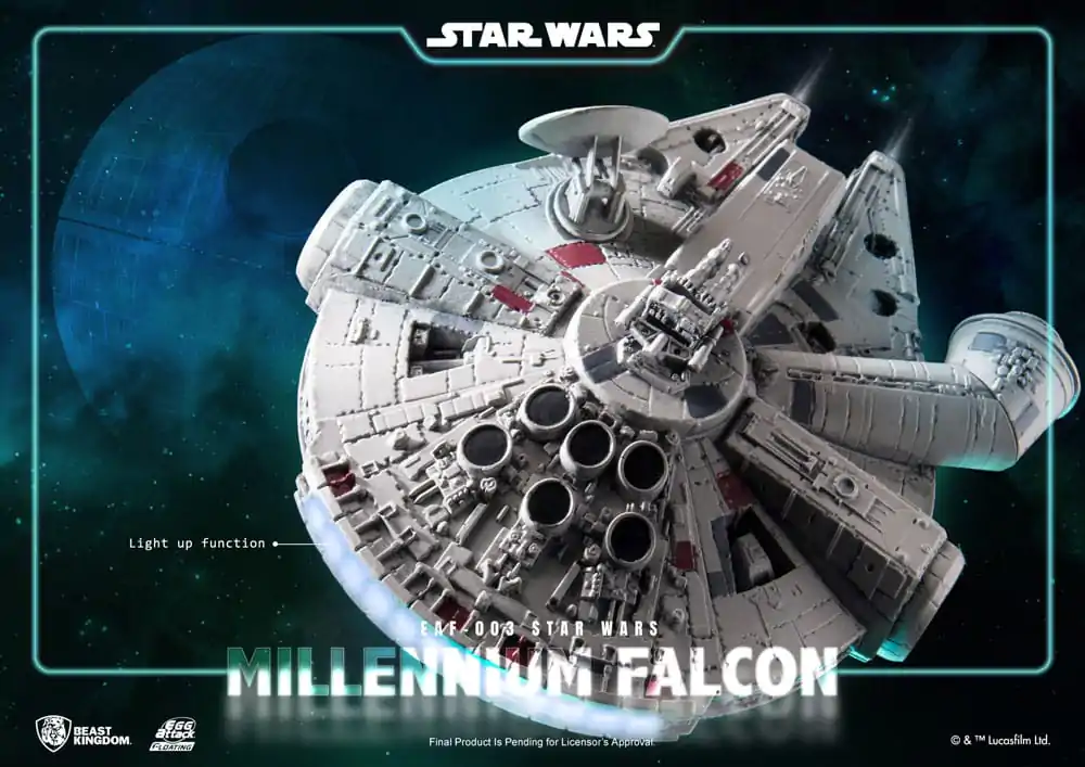 Star Wars Egg Attack Piaci Modell s podsvietením Millennium Falcon 13 cm termékfotó