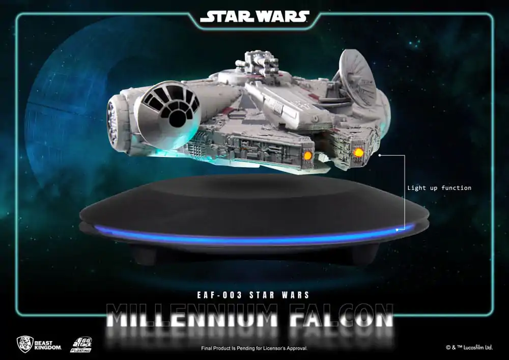 Star Wars Egg Attack Piaci Modell s podsvietením Millennium Falcon 13 cm termékfotó