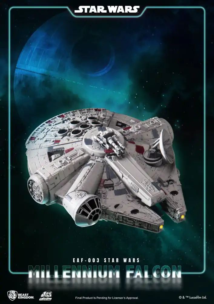 Star Wars Egg Attack Piaci Modell s podsvietením Millennium Falcon 13 cm termékfotó