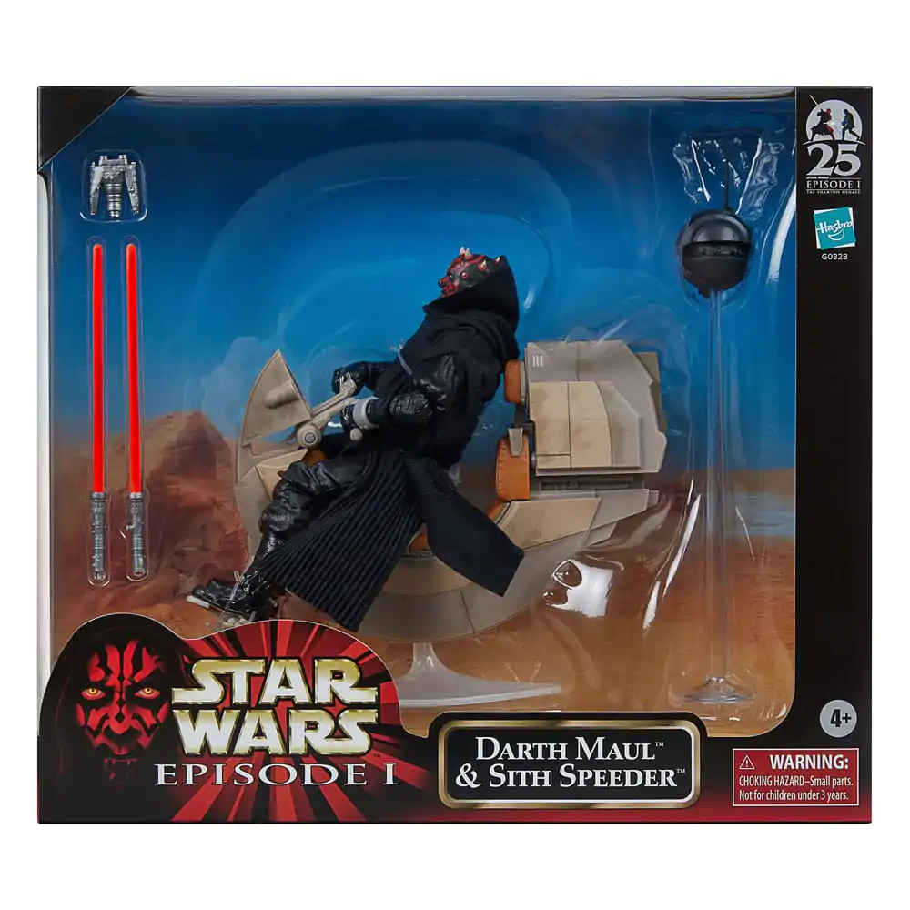 Star Wars Episode I Black Series Vozidlo s akčnou figúrkou Darth Maul & Sith Speeder SDCC 2024 produktová fotografia