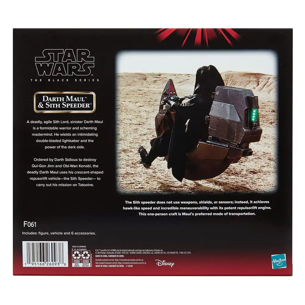Star Wars Episode I Black Series Vozidlo s akčnou figúrkou Darth Maul & Sith Speeder SDCC 2024 produktová fotografia