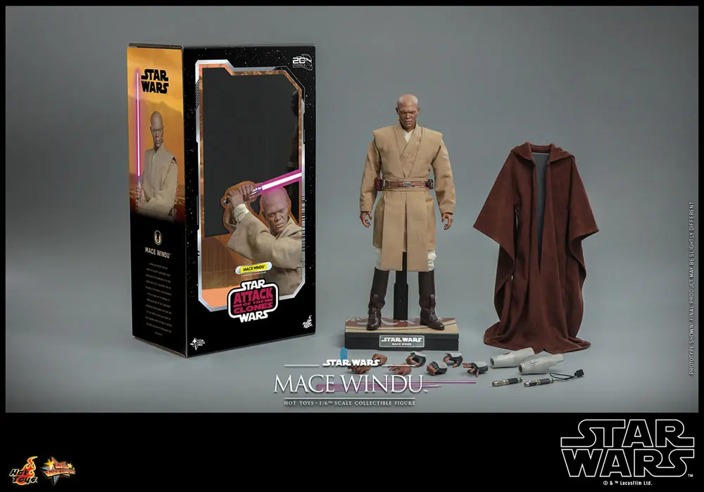 Star Wars: Episode II Akčná figúrka 1/6 Mace Windu 32 cm produktová fotografia