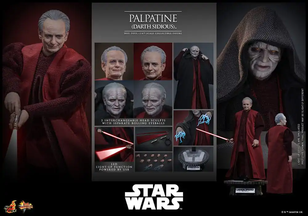 Star Wars: Epizóda III - Pomsta Sithov Akčná figúrka 1/6 Palpatine (Darth Sidious) 29 cm produktová fotografia