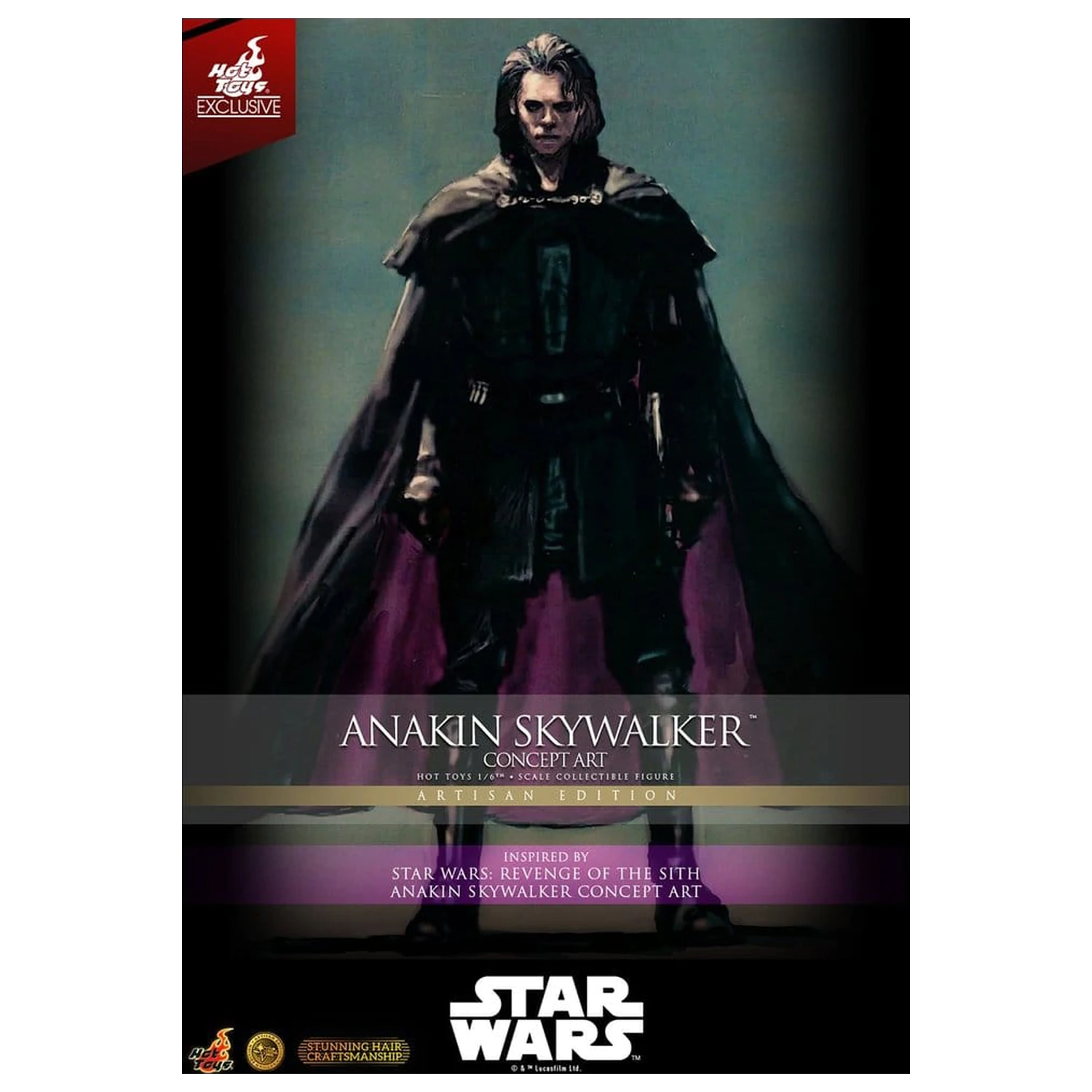 Star Wars Episode III: Revenge Of The Sith Movie Masterpiece akčná figúrka 1/6 Anakin Skywalker (Concept Art Version) (Artisan Edition) Hot Toys Exclusive 31 cm produktová fotografia