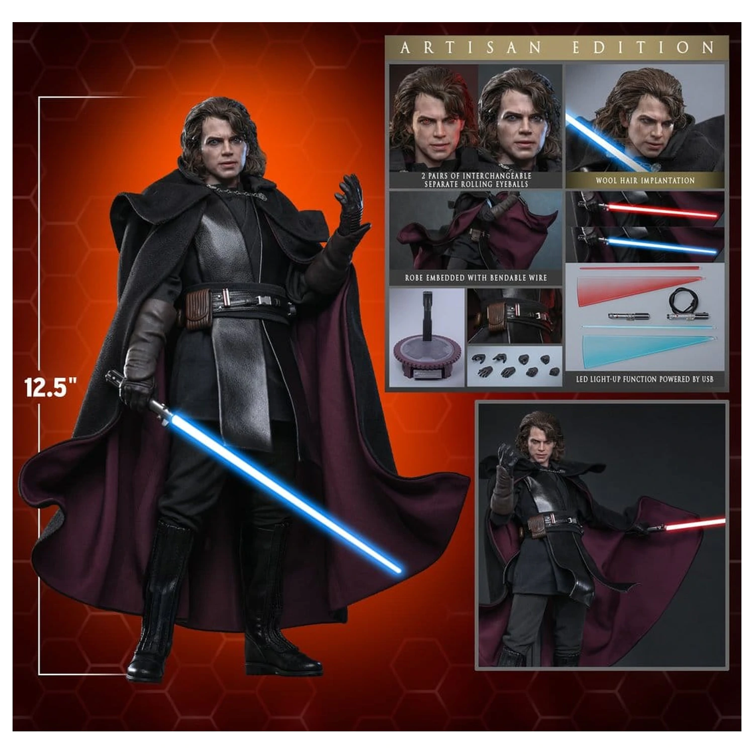 Star Wars Episode III: Revenge Of The Sith Movie Masterpiece akčná figúrka 1/6 Anakin Skywalker (Concept Art Version) (Artisan Edition) Hot Toys Exclusive 31 cm produktová fotografia
