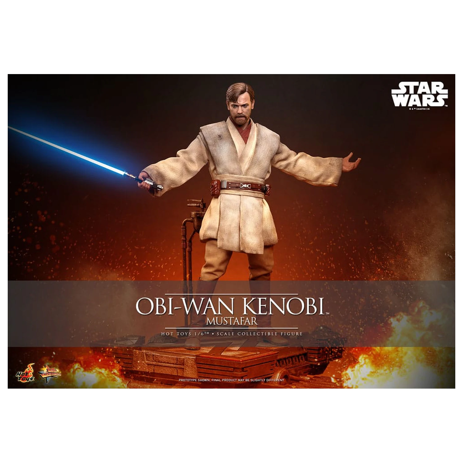Star Wars: Episode III - Revenge of the Sith Movie Masterpiece akčná figúrka 1/6 Obi-Wan Kenobi (Mustafar) 31 cm produktová fotografia