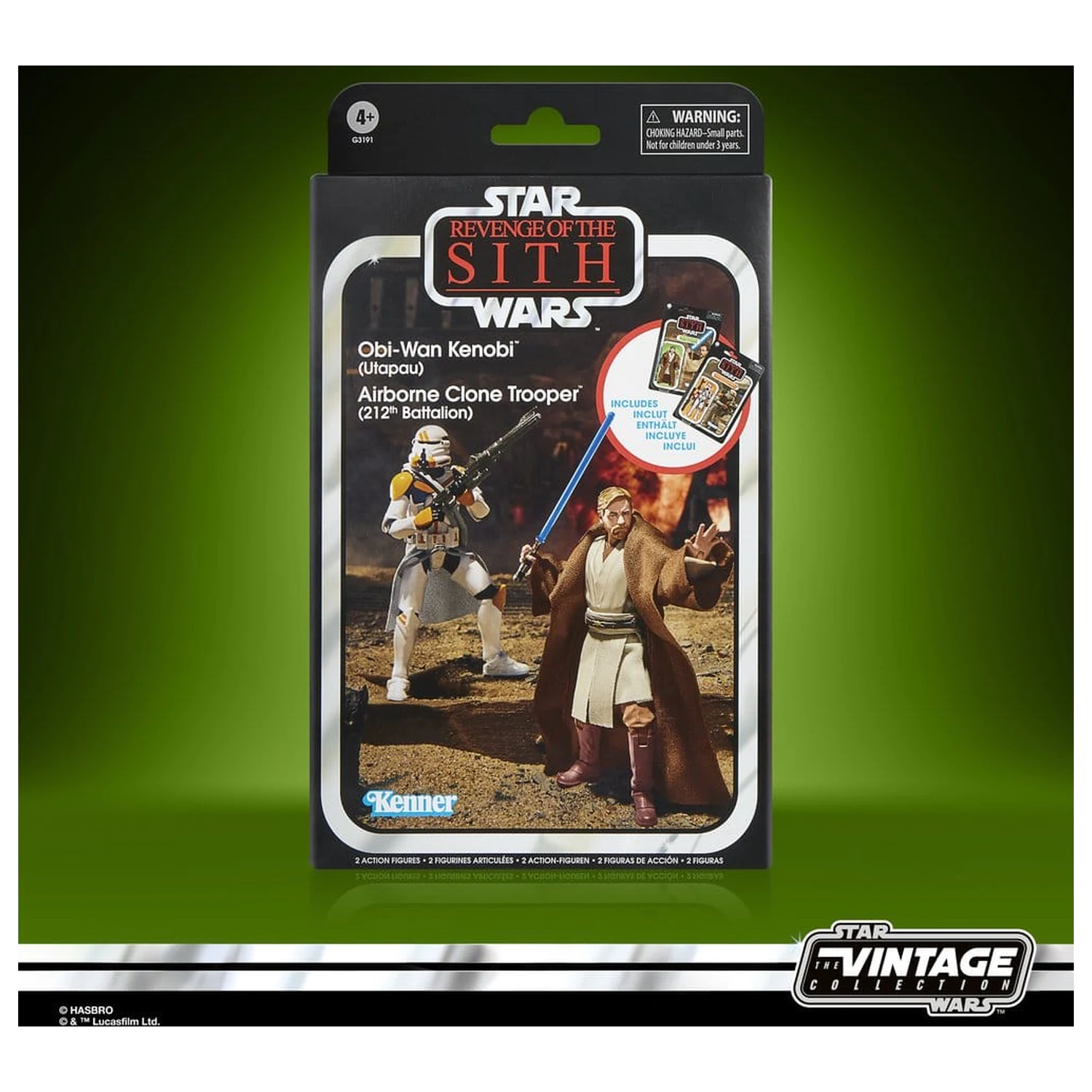Star Wars Episode III Vintage Collection sada 2 akčných figúrok Obi-Wan Kenobi & Airborne Clone Trooper 10 cm produktová fotografia