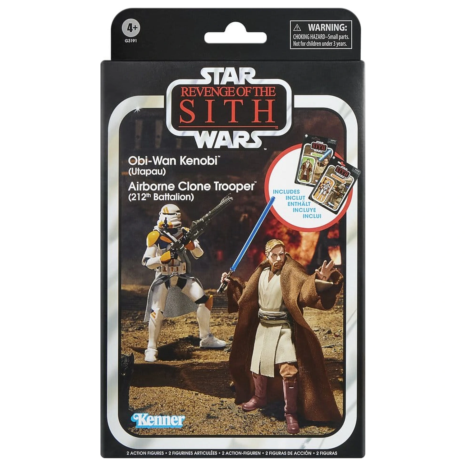 Star Wars Episode III Vintage Collection sada 2 akčných figúrok Obi-Wan Kenobi & Airborne Clone Trooper 10 cm produktová fotografia