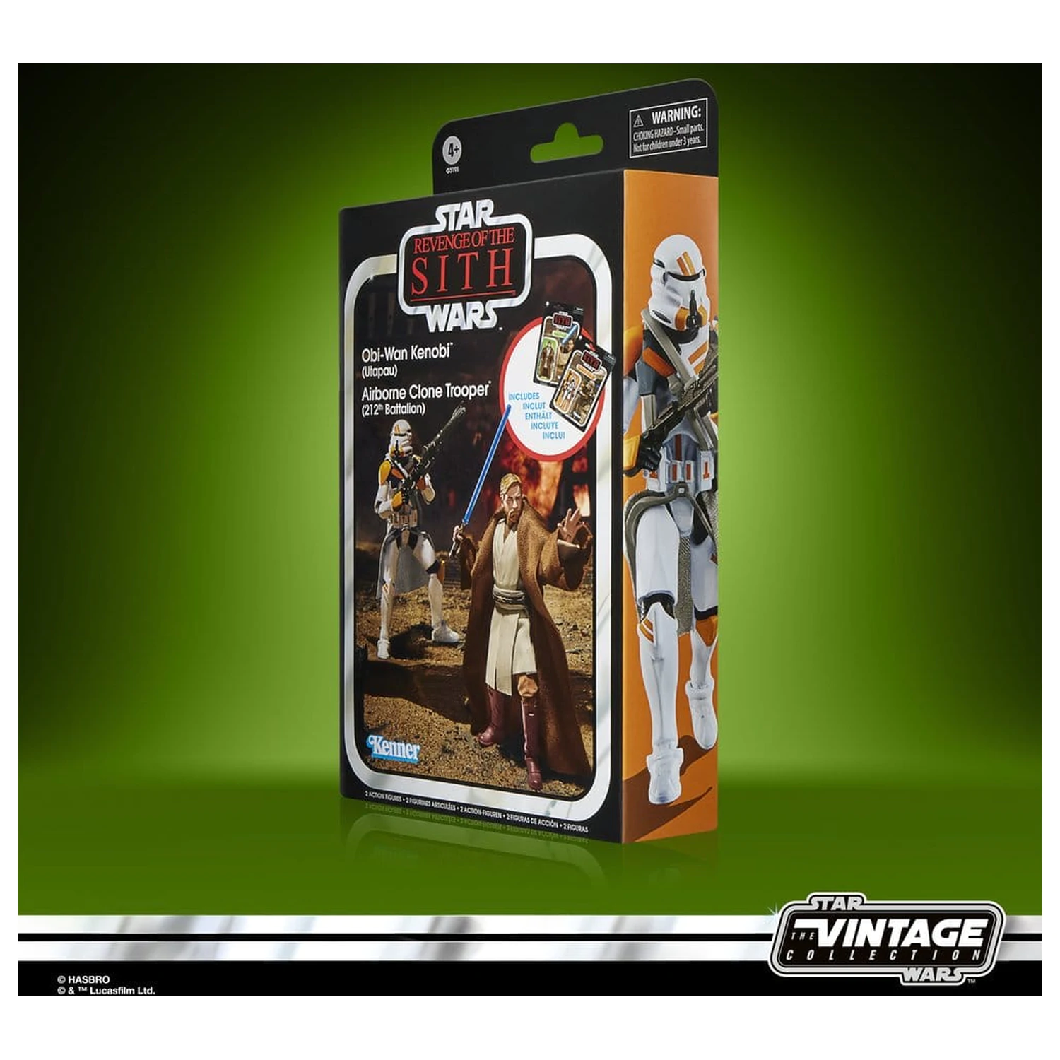 Star Wars Episode III Vintage Collection sada 2 akčných figúrok Obi-Wan Kenobi & Airborne Clone Trooper 10 cm produktová fotografia