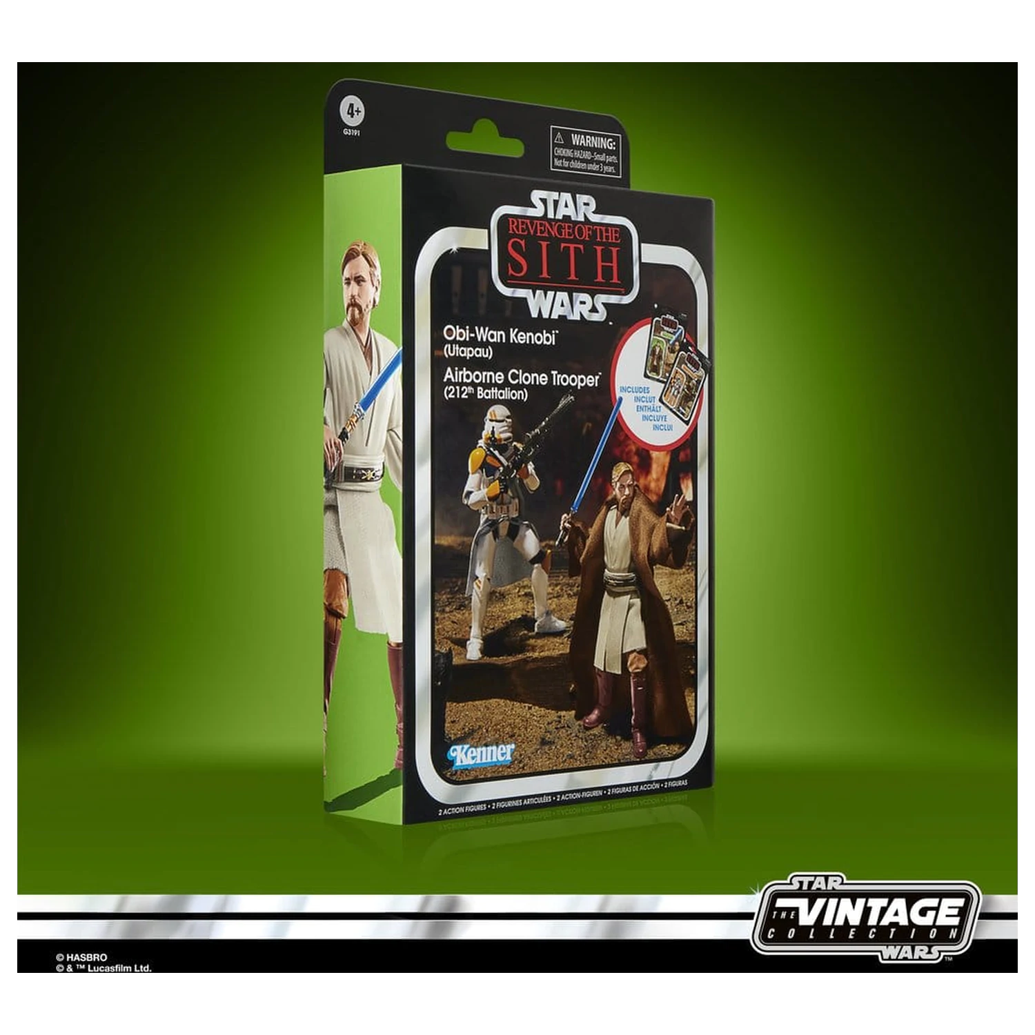 Star Wars Episode III Vintage Collection sada 2 akčných figúrok Obi-Wan Kenobi & Airborne Clone Trooper 10 cm produktová fotografia