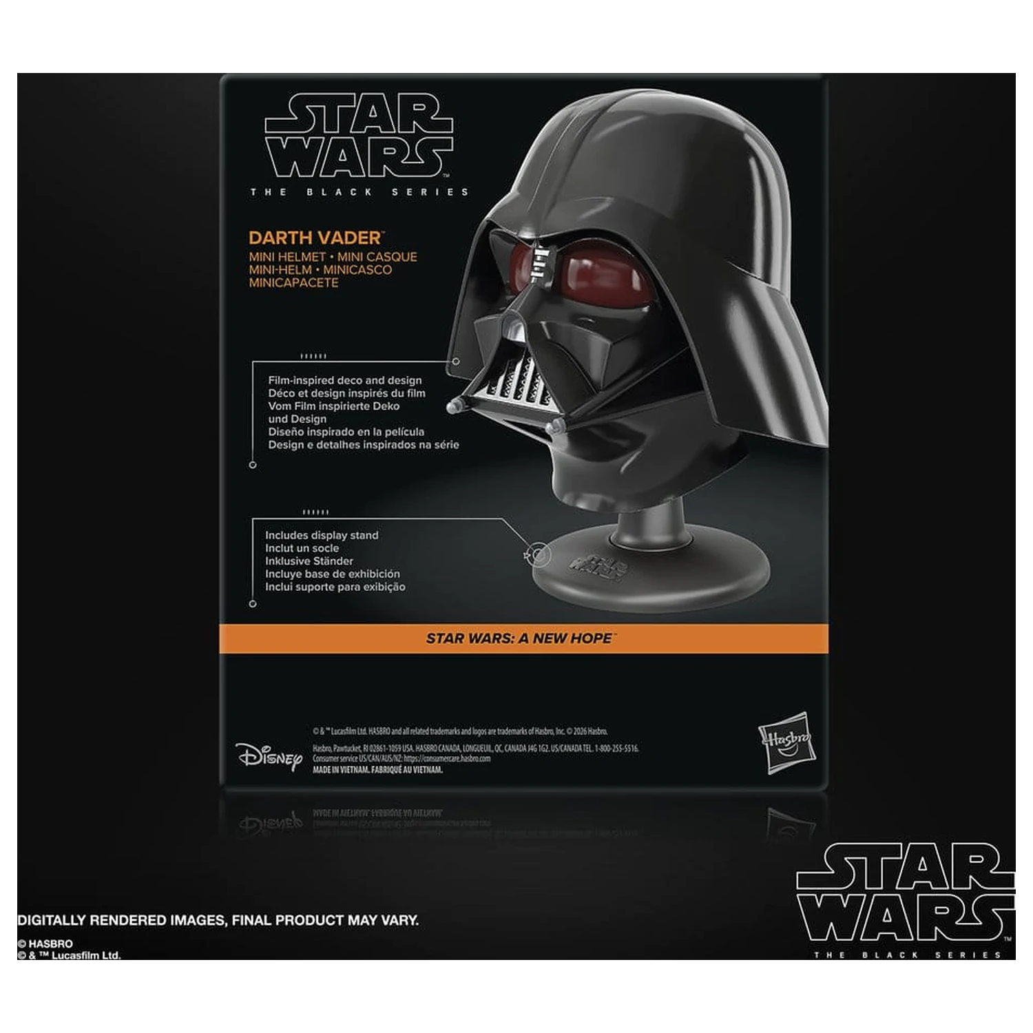 Star Wars Episode IV Black Series Mini prilba Darth Vader 15 cm produktová fotografia