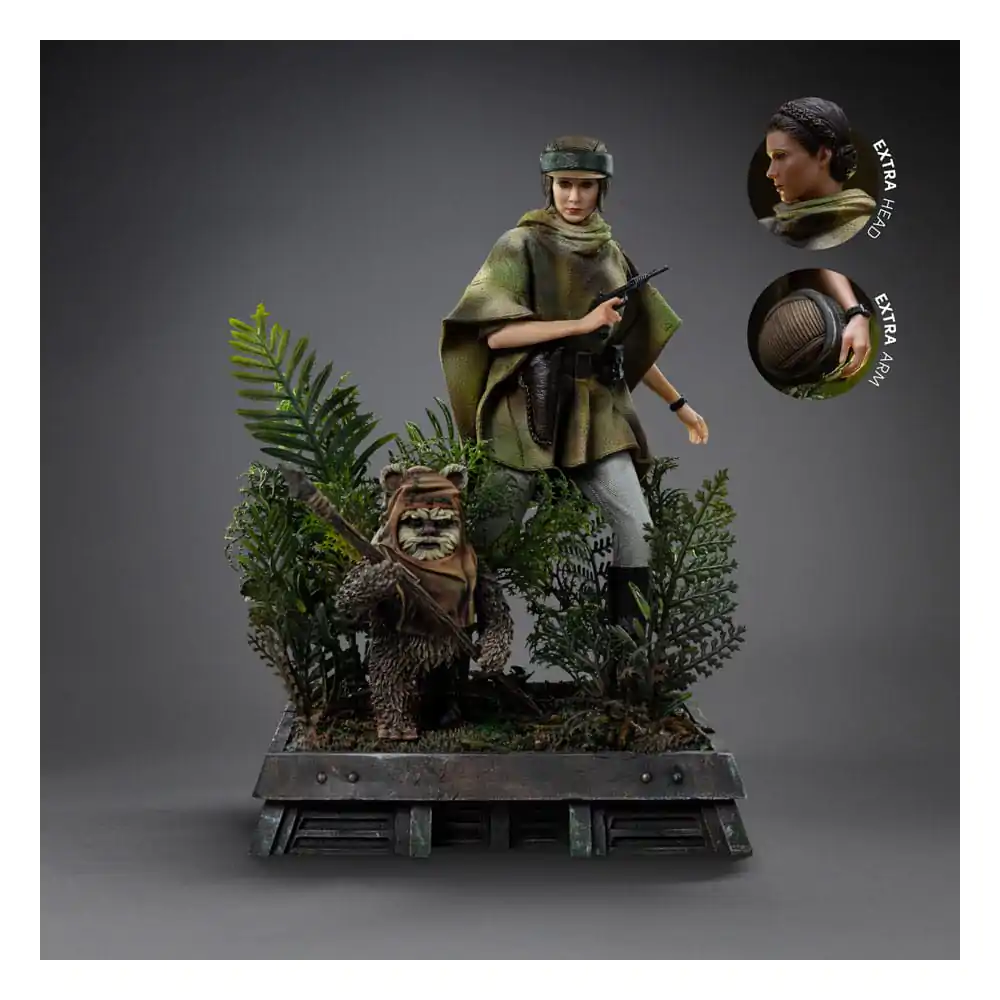 Star Wars Episode VI Art Scale Socha 1/10 Leia and Wicket 21 cm produktová fotografia